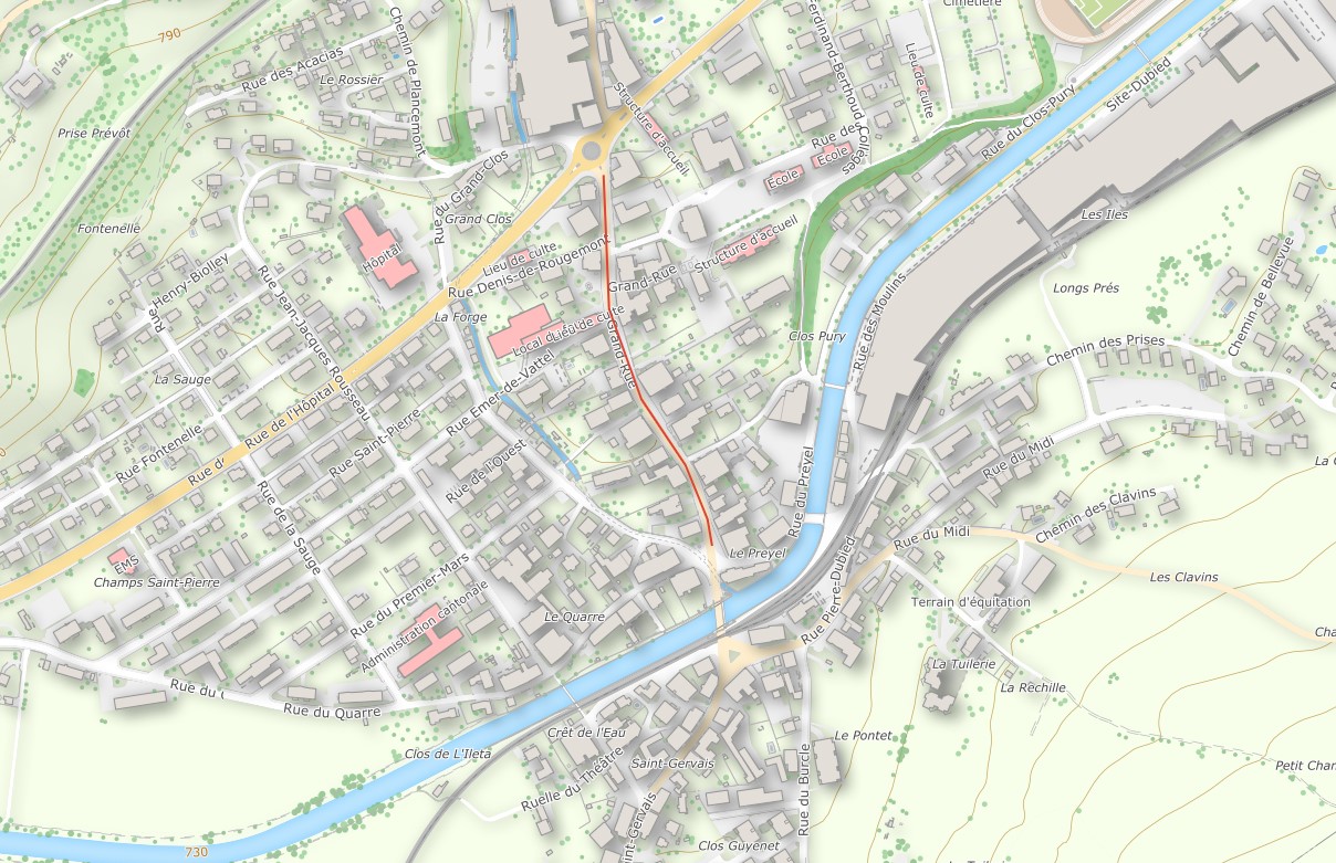 Fermeture complète de la circulation de la Grand'Rue à Couvet 
