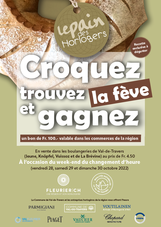 pain des horlogers 2022 Val-de-Travers
