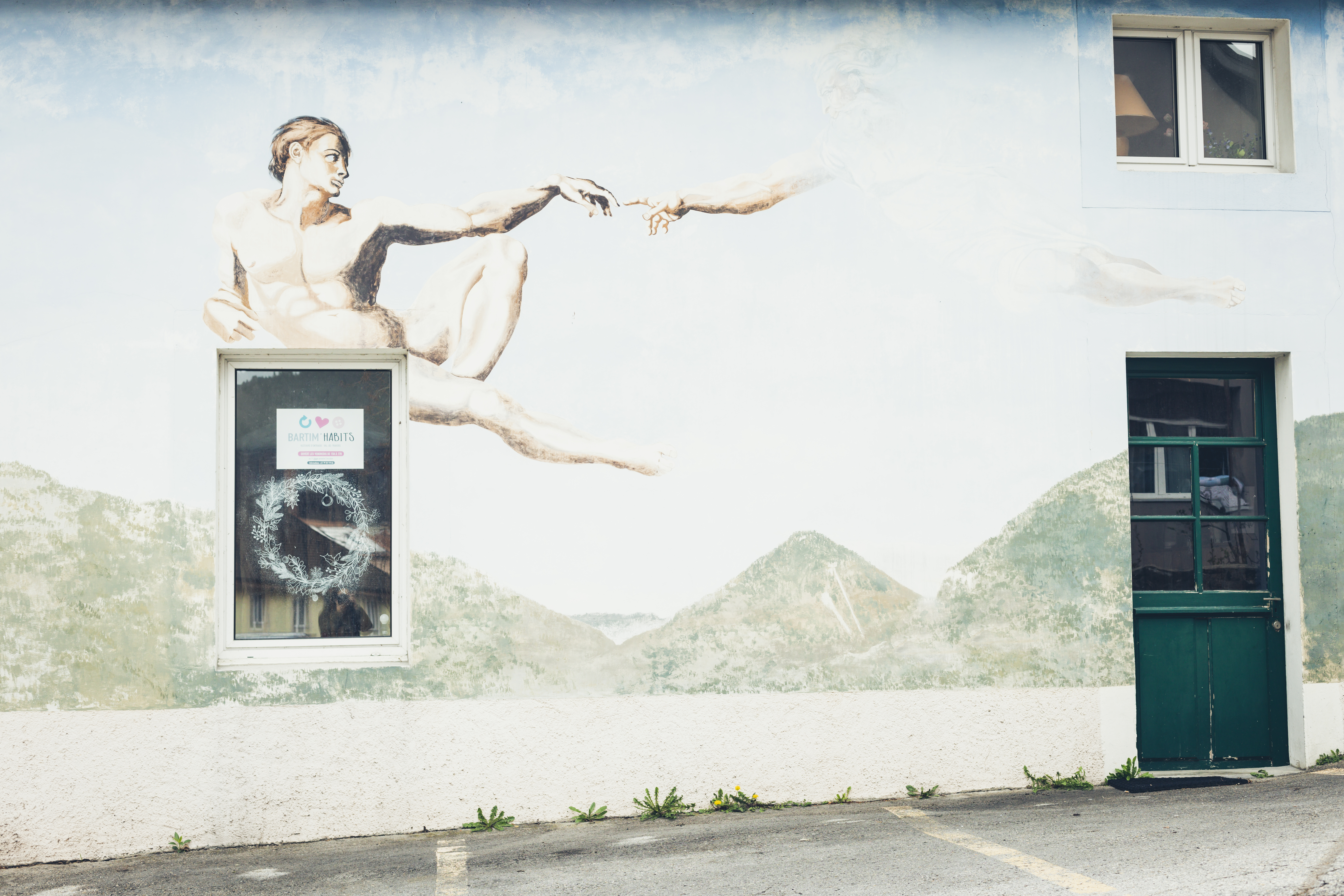 La culture au Val-de-Travers : Fresque de Patricia Monnet