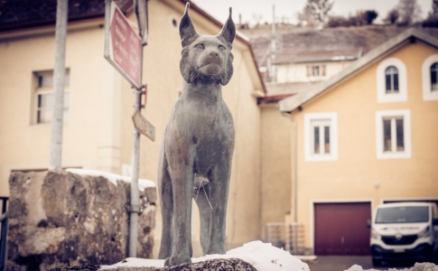 La culture au Val-de-Travers : Lynx, bronze de Louis Ducommun