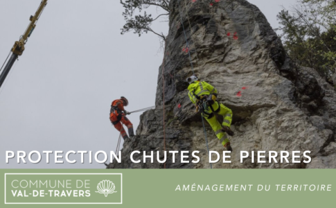 Protection contre les chutes de pierres - Noiraigue