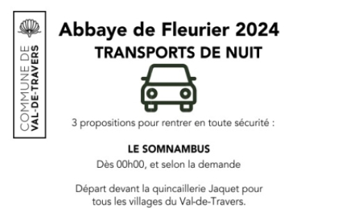Abbaye de Fleurier - Transports de nuit