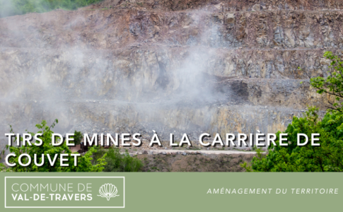 Tirs de mines à la carrière de Couvet