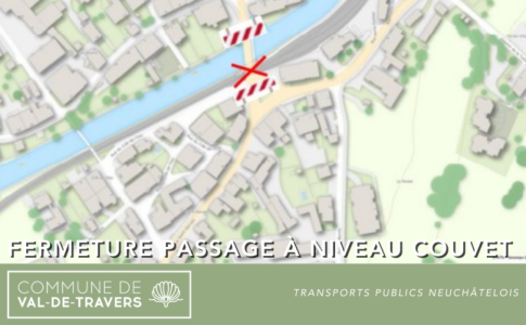 Fermeture passage à niveau de Couvet