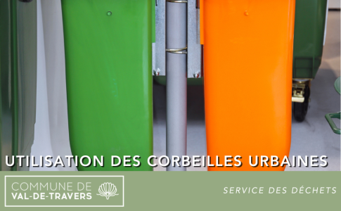Utilisation des corbeilles urbaines