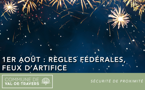 1er août, règles fédérales feux d’artifice