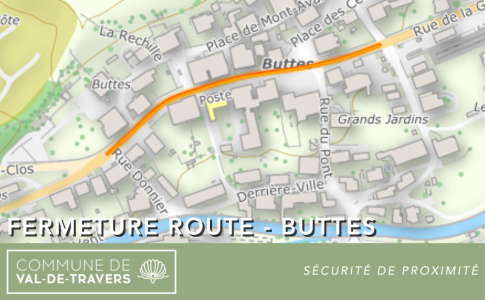 Fermeture de route - Fête du Sel à Buttes