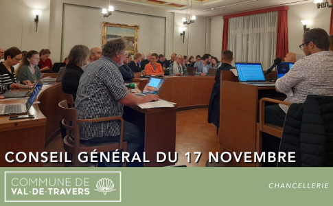 Prochain séance du Conseil Général - 17.11.2025