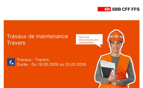 Travaux CFF à Travers
