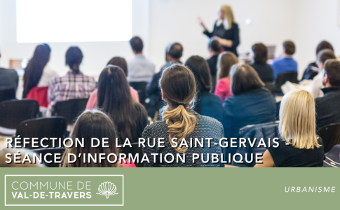 Réfection de la rue Saint-Gervais à Couvet - Séance d’information publique