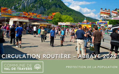 Arrêté de circulation routière – Abbaye 2026