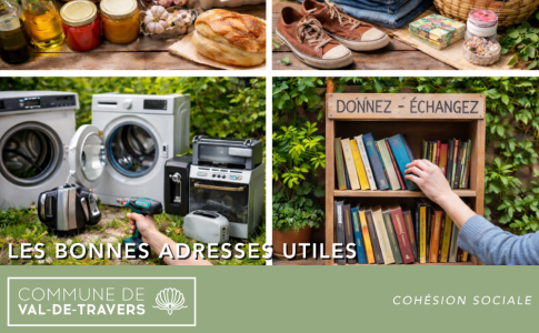 Les bonnes adresses utiles au Val-de-Travers