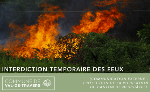 Interdiction temporaire des feux en période de sécheresse