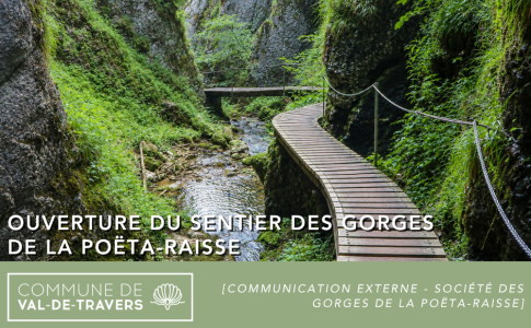 Ouverture du sentier des Gorges de la Poëta-Raisse