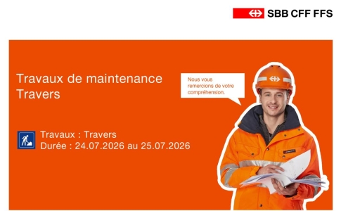Travaux CFF à Travers