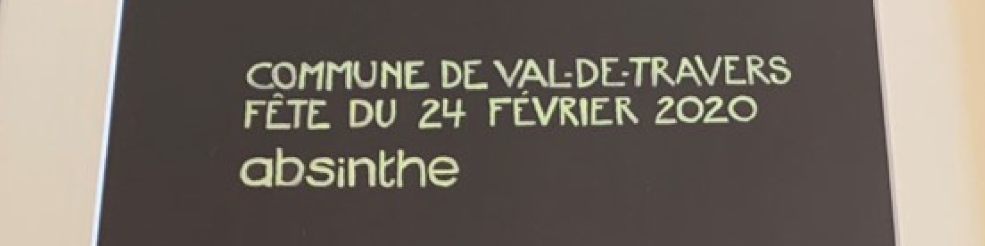Étiquette de la cuvée d'absinthe communale 2020 créée par Adriana Ioset