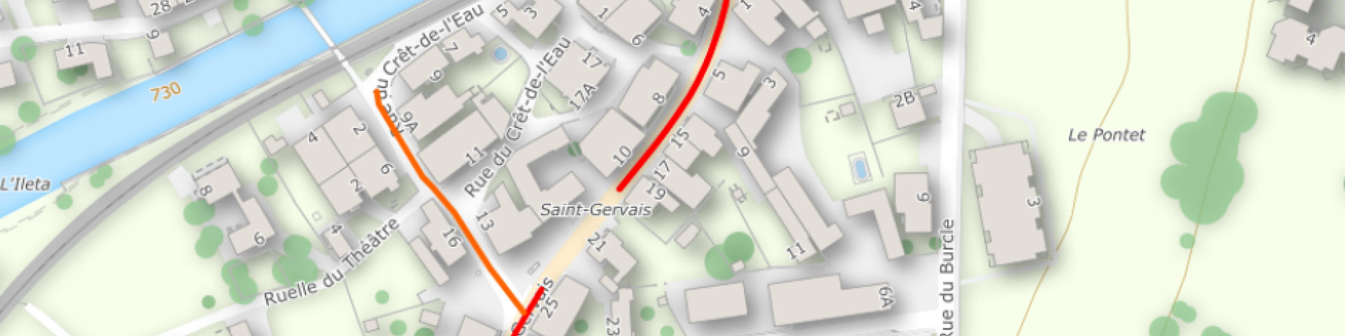 Fermeture de route à Couvet