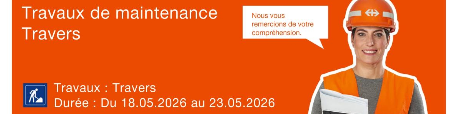 Travaux CFF à Travers