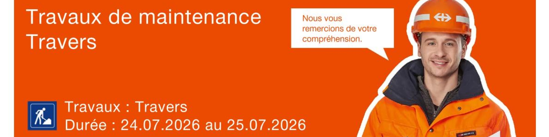 Travaux CFF à Travers